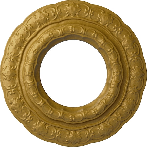 Ekena Millwork Lisbon Ceiling Medallion (Fits Canopies up to 7"), Hnd-Painted Pharaohs Gold, 15 3/8"OD x 7"ID x 1"P CM15LIPGS - main